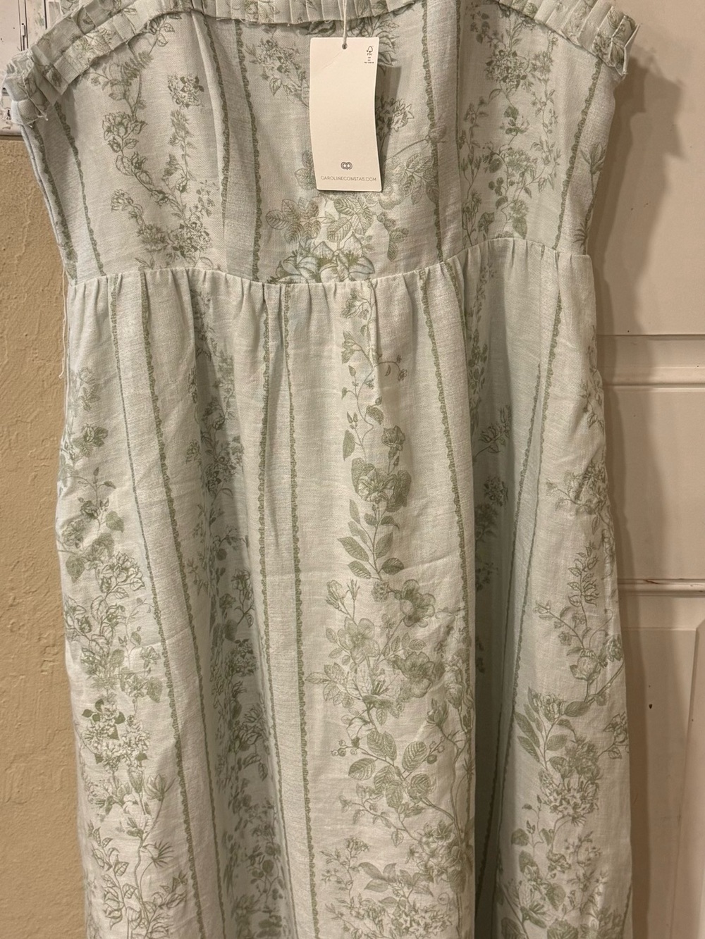 Caroline Constas Pale Mint Floral Maxi Dress - Picture 5 of 5